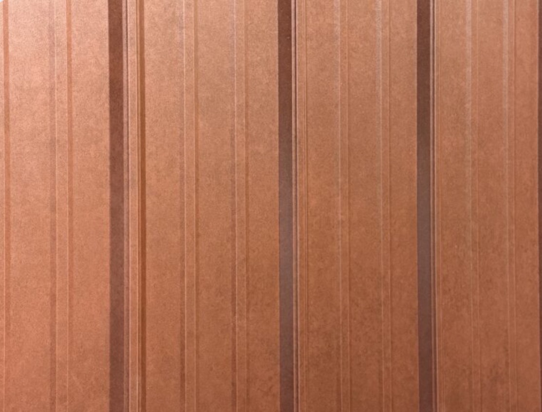 Close-up of the ribbed Classic AG metal panel profile
